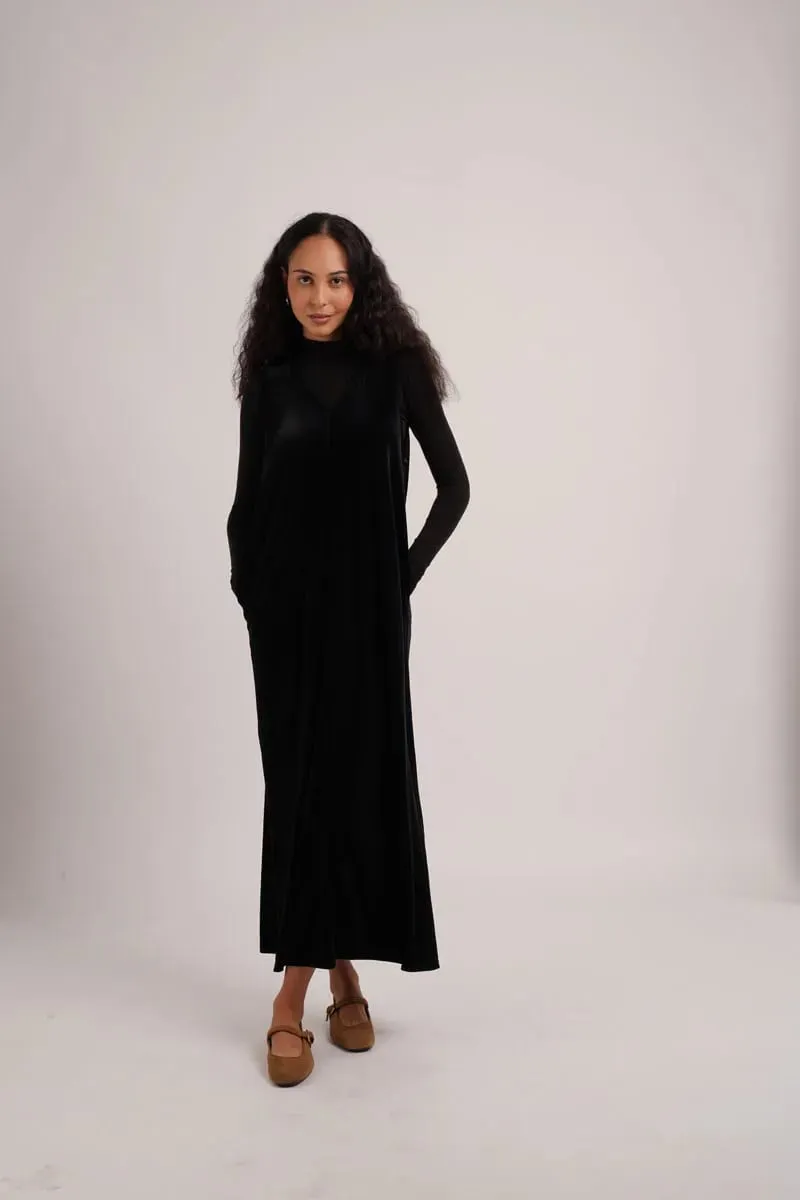 AS AW26 เดรสจั๊มเปอร์ผ้ากำมะหยี่มีกระเป๋าข้าง + เสื้อเจอร์ซีย์เบสิค — image 3