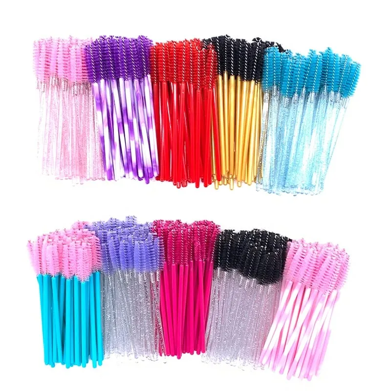 YGirlash 50Pcs Lash Swans Aplikator Bulu Mata Kristal Pemegang Berlian Pakai Nilon Tongkat Maskara Berus Alat Kosmetik — image 3