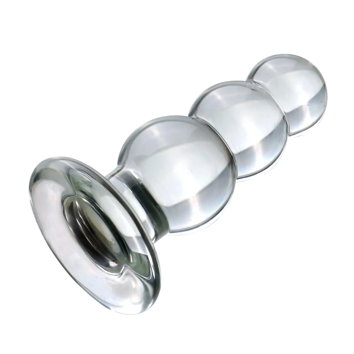 3 ขนาด Big Ball แก้ว Pyrex Anal Dildos Butt Plug คริสตัลช่องคลอดลูกปัดอวัยวะเพศชายปลอมหญิงช่วยตัวเองของเล่นสำหรับผู้ใหญ่ผู้หญิงผู้ชาย — image 5