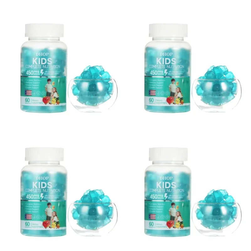 Gummies multivitamines pour enfants vitamine D3 C Zinc B vitamines soutien immunitaire bien-être quotidien Nutrition saveur de fruit 60 Gummies — image 10