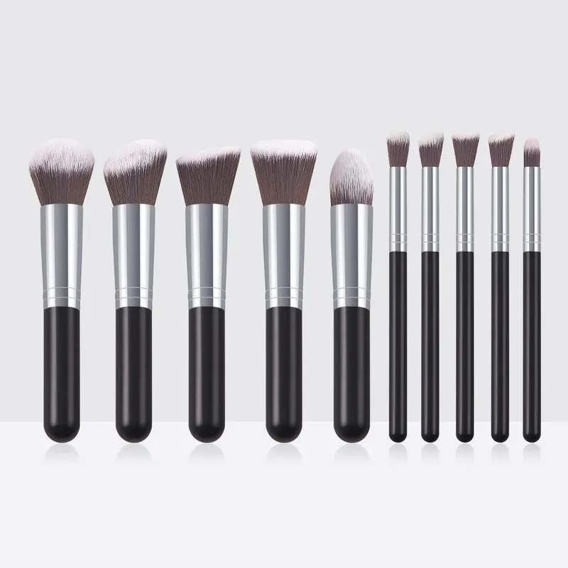 10-teiliges Set Make-up-Pinsel-Werkzeug-Set, kosmetisches Pulver, Lidschatten, Foundation, Rouge, Blending, Schönheit, Maquiagem, Beauty-Set für Party — image 27
