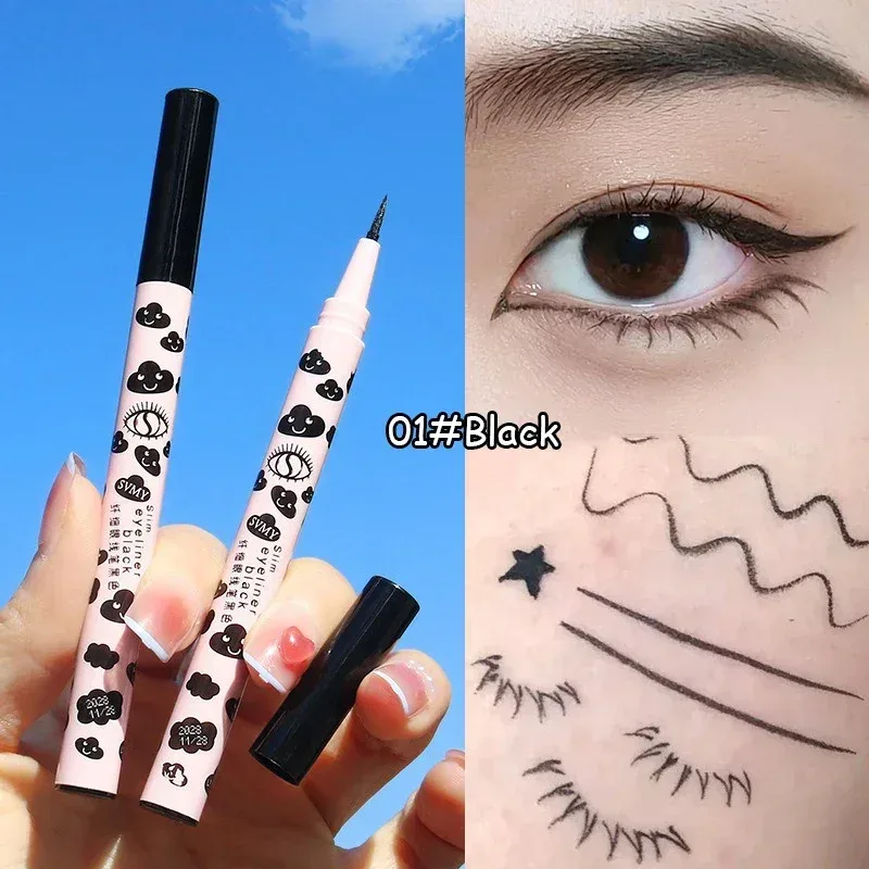 Ultracienki naturalny matowy eyeliner w płynie wodoodporny szybkoschnący dolny jedwabnik do rzęs długopis wysoki pigment gładki narzędzie do makijażu oczu — image 8