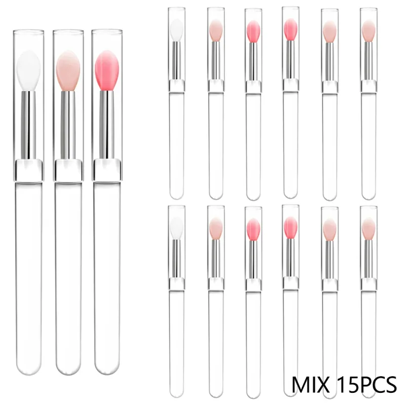 3/15PCS Silicone Lip Mask Applicator Reusable Lip Brush Transparent Lipstick Tool For Lip Gloss Eyeshadow Brushes Makeup Tools — image 10