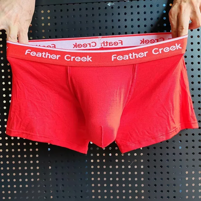Lelaki Bulge Pouch Seluar Dalam Super Besar U-Concex Boxers Elastik Modal Selangkangan Poket Pakaian Dalam Wanita Seluar Rendah Pinggang Meningkatkan Seluar Dalam