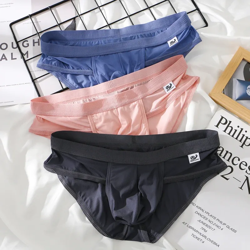 Seluar Dalam Lancar Sutera Ais Lelaki Seluar Dalam Bernafas Ultra Nipis dengan Poket U Cembung Seksi Pinggang Seluar Pendek Musim Panas Selesa — image 17