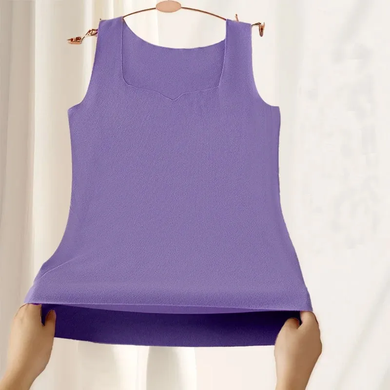 3 stücke Frauen Thermische Tops Mädchen Spurlose Einfarbig Weste Basis Schicht Warme Tank Top Herbst Winter Weibliche Sexy Dünne leibchen — image 7