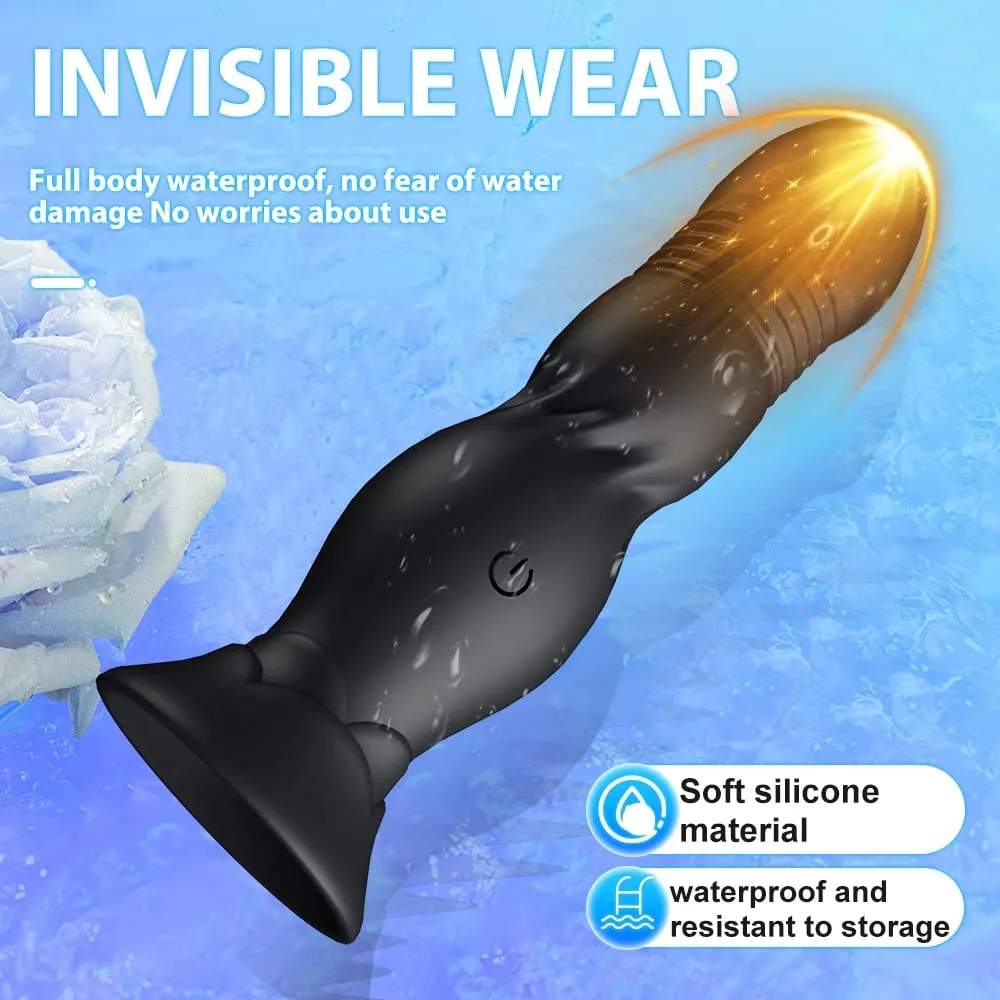 Masajeador de próstata con Control inalámbrico de campo de lujo, vibrador telescópico, tapón Anal para hombres, consolador, adultos, Juguetes sexuales para mujeres, hombres y Gay — image 5