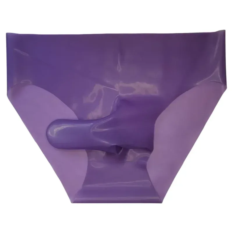 Men's Sexy Latex Sheath Underpants Seamless Rubber Briefs See-Through Male Sissy Couple Low Waist Erotic Tight Safety Panties — image 19