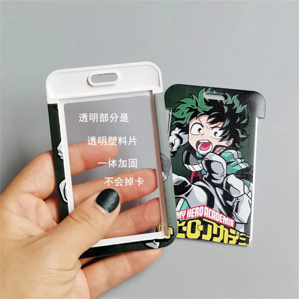 Tokoh My Hero Academia Pemegang Kad Kartun Pelajar Lanyard Telefon Bimbit Kampus Kartun Clutch Deku All Might Pemegang Kad Kartun — image 4
