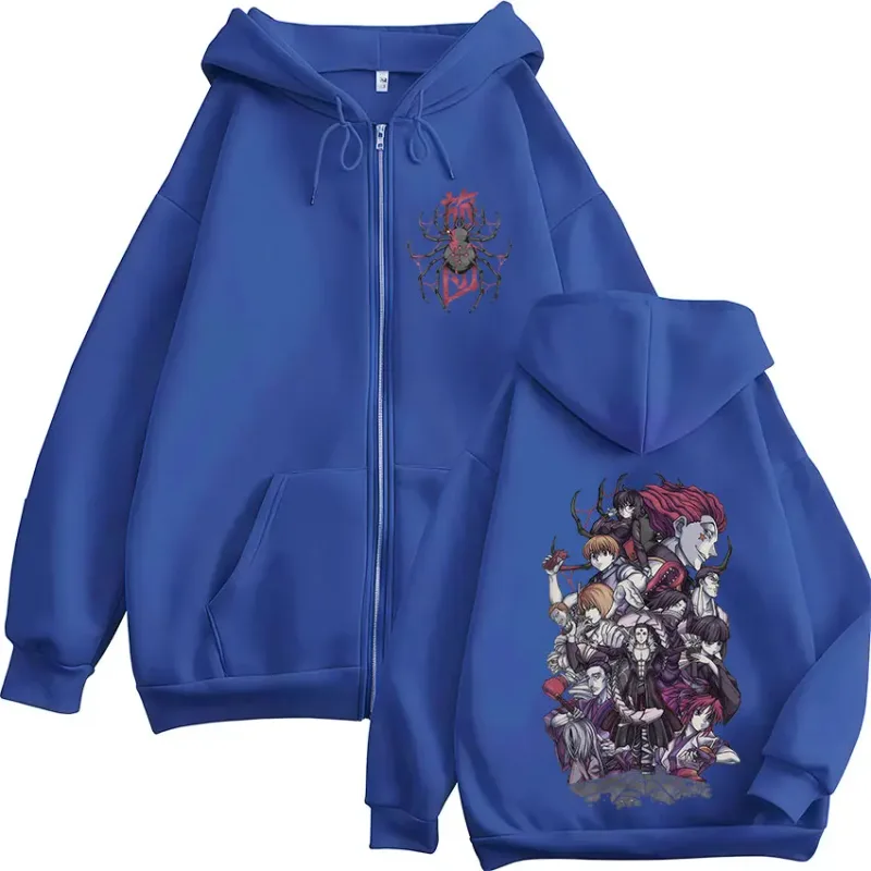 Anime Hunter X Hunter Spider Phantom Troupe Felpe con cerniera Felpe con cappuccio con zip da uomo Maniche lunghe Pullover Giacca Cappotti — image 6