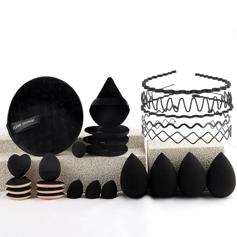 Set di pennelli per trucco professionale per fondotinta ombretto evidenziatore fard correttore polvere strumenti cosmetici con kit spugne — image 11