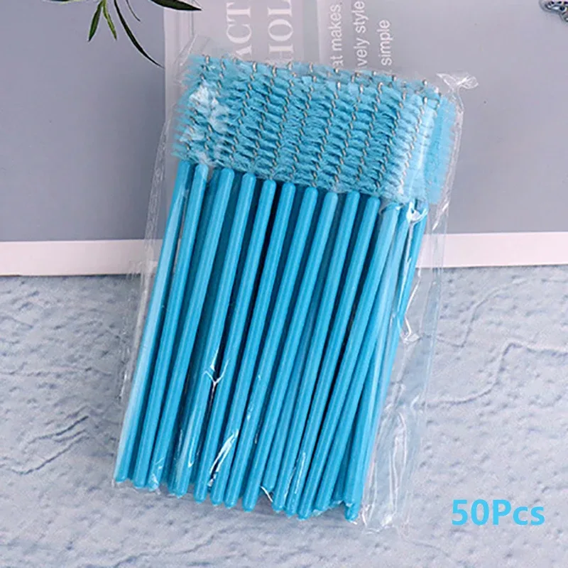 50 ชิ้นแปรงขนตาแปรงแต่งหน้ามาสคาร่าแบบใช้แล้วทิ้ง Applicator Spoolers Eye Lashes เครื่องสำอางค์แปรง Lash Extension เครื่องมือ — image 9