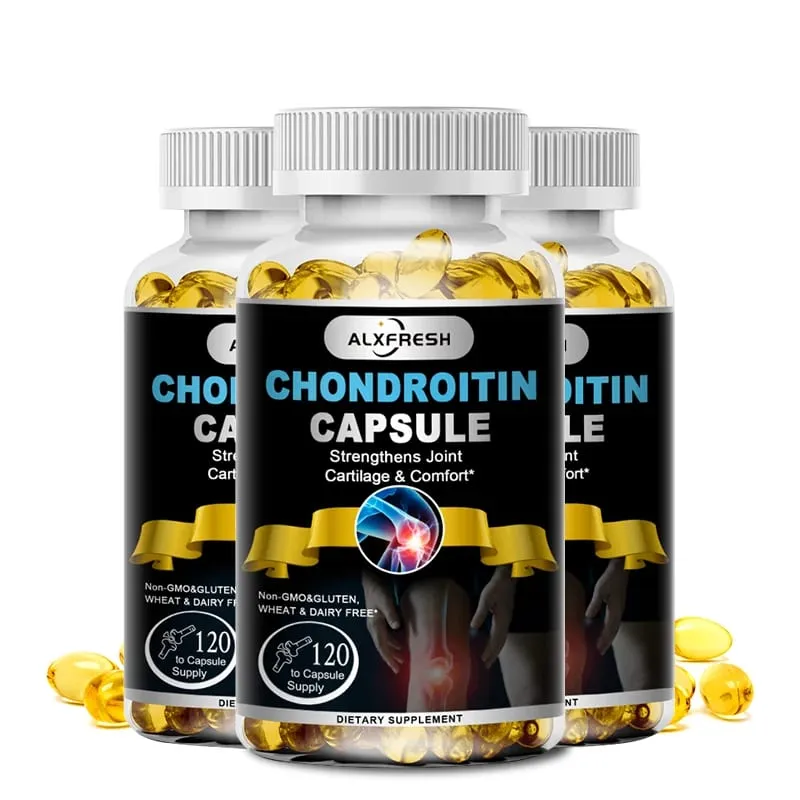 Alxfresh Chondroitin Glucosamine Capsules Turmeric Tablet for Knee Joint Health Bone Quickly Nutrition Supplement