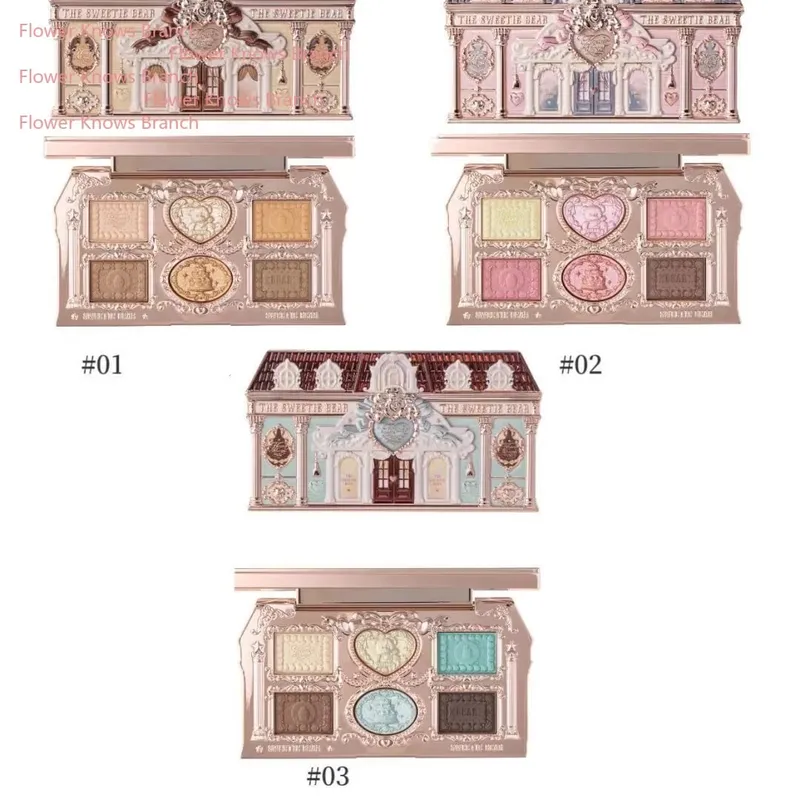 Flowerknows THE SWEETIE BEAR COLLECTION ชุดของขวัญแต่งหน้า All In คอนซีลเลอร์ Palette Blush Setting Powder Lip Jelly ของขวัญกล่องกระจก — image 4