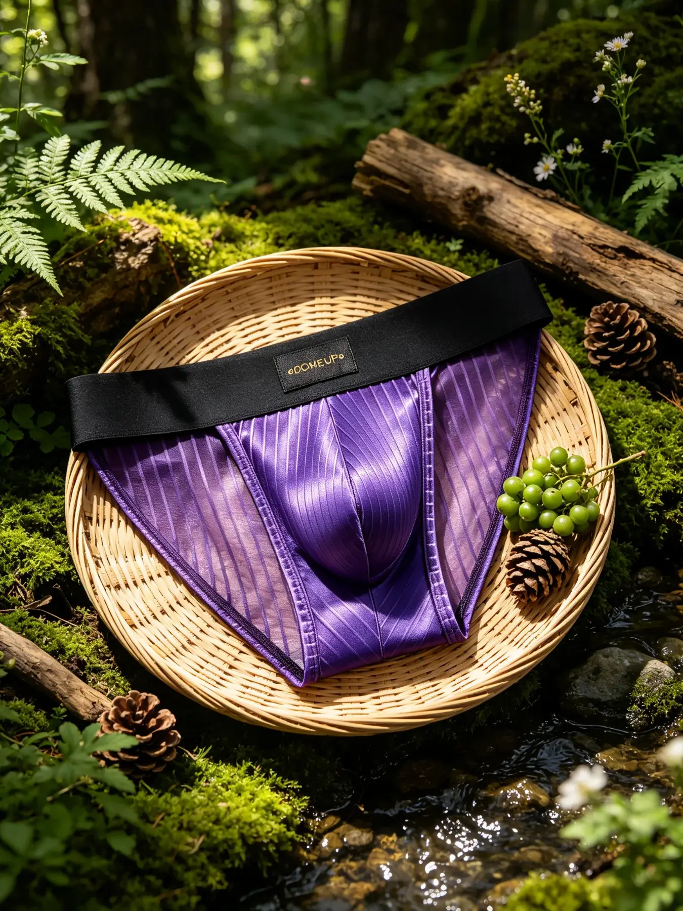 Heren lage taille driehoek korte glanzende pure verticale streep ontwerp U Ardennen Pouch Comfort zomer mannelijk ondergoed DP925 — image 12