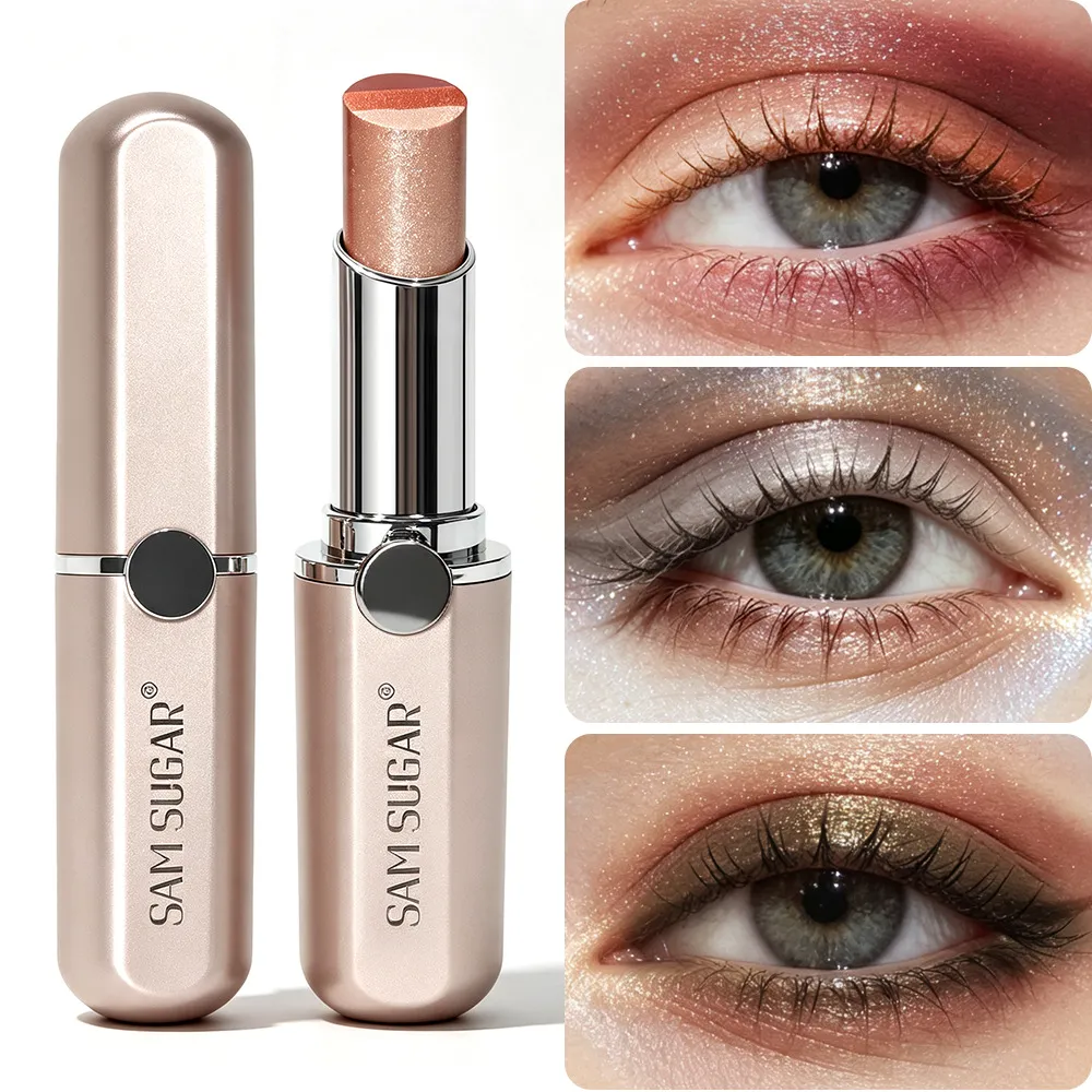 Aegyo Sal Aufhellender Highlighter-Lidschatten-Make-up, 3-Farben-Farbverlauf-Perlglanz-Lidschattenstift, wasserfest, weicher Glanz, Schimmer — image 4