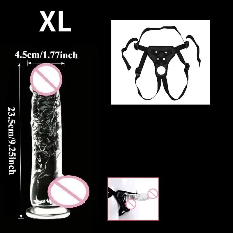 Tali Dapat Dipakai Realistis Pada Masturbasi Dildo Bening Cangkir Pengisap Kuat Mainan Seks Dewasa G-spot Cocok untuk Pasangan Wanita dan Pria — image 11