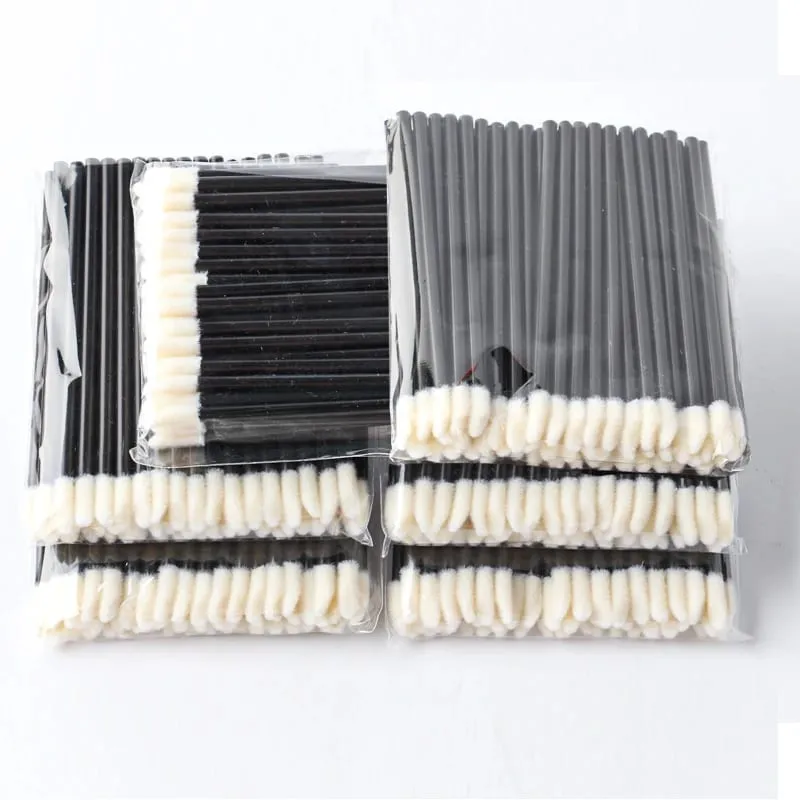 ขายส่ง 250/500/1000 ชิ้นแปรงลิปสติกมาสคาร่า Applicators ทำความสะอาดเครื่องสำอางลิปสติก Micro แปรงแต่งหน้าเครื่องมือจำนวนมาก — image 1