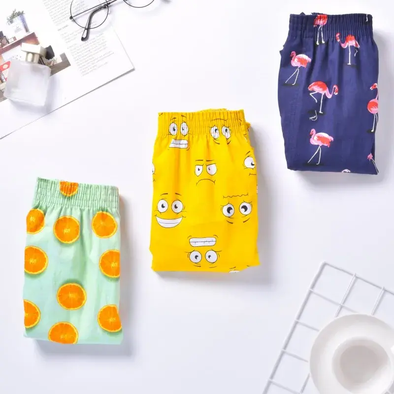 Herren-Unterwäsche, Boxershorts, Baumwolle, Schlafunterhose, hochwertige Marken, kurz bedruckt, locker, bequem, Homewear, Herrenhöschen — image 3