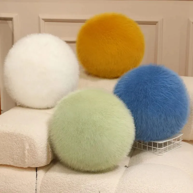 30 cm Lange Plüsch Flauschigen Runden Plüsch Kissen Cartoon Ball Kissen Begleiten Gefüllte Kissen Auto Hause Sofa Decor Plüsch Kissen — image 7
