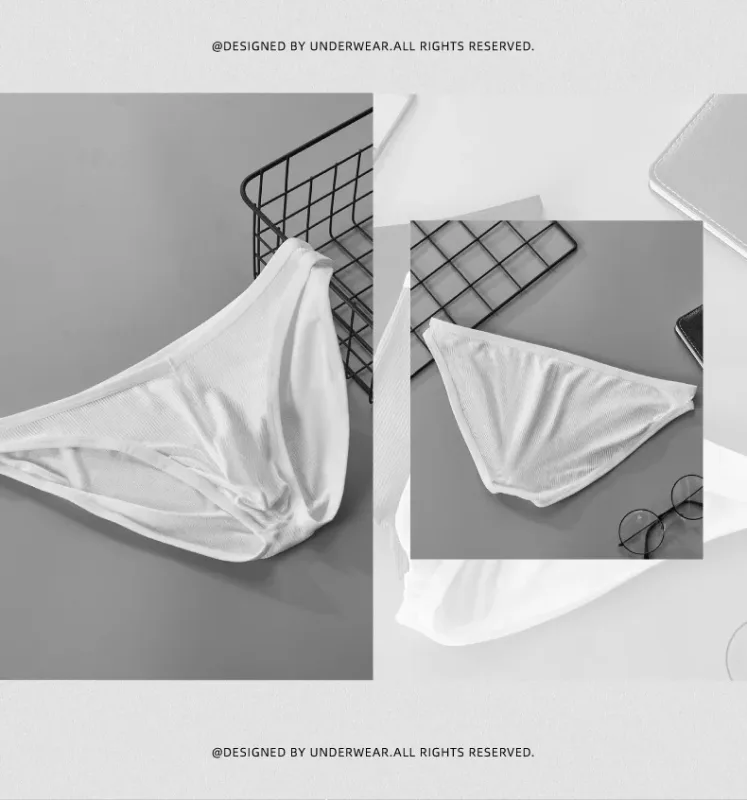 Seluar Dalam Satu Lapisan Lelaki Ultra Nipis U Convex Seluar dalam Seluar Dalam Musim Panas Seksi Kelembapan Bernafas — image 5