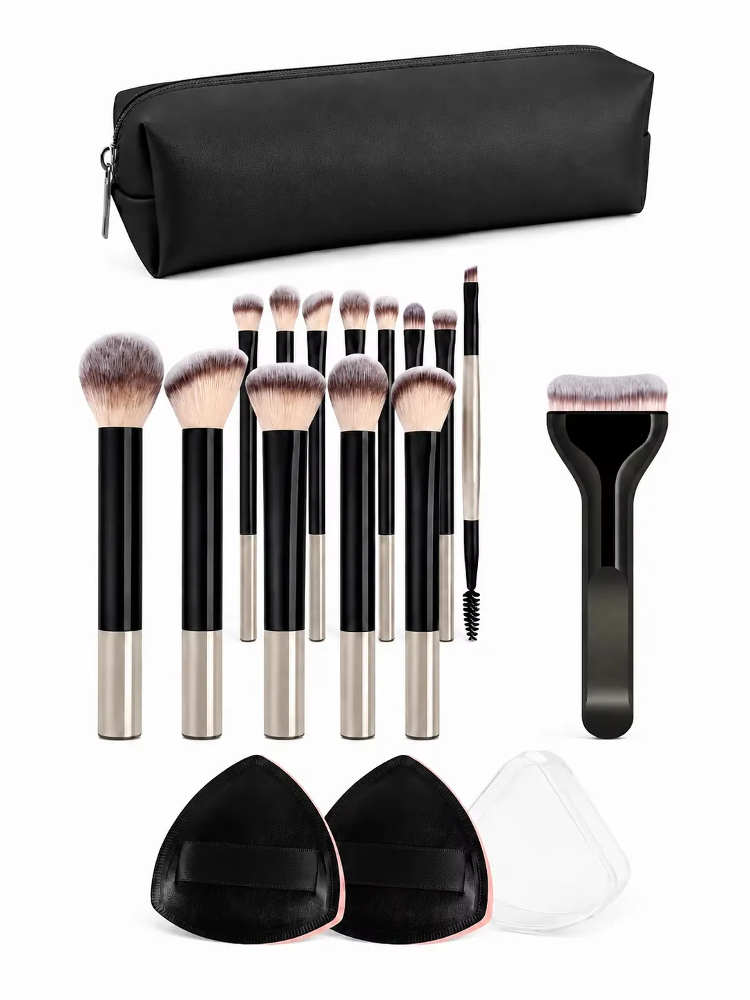 13/17/22 pièces ensemble d'outils de maquillage ensemble de pinceaux de maquillage professionnel sac de maquillage accessoires de maquillage pinceau de fond de teint pinceau à Blush. — image 6