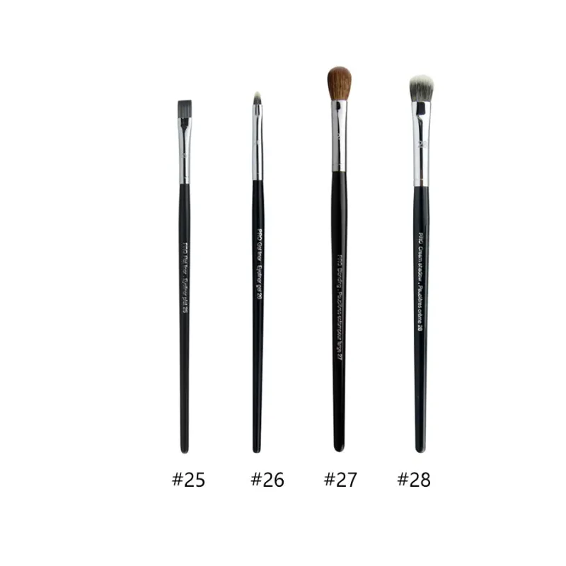4 stk/sæt Pro Allover øjenskygge makeup børster Læbebryn Precision Concealer Blending Kuppelformet krøllet Smudge Highlight Make Up Brush — image 19