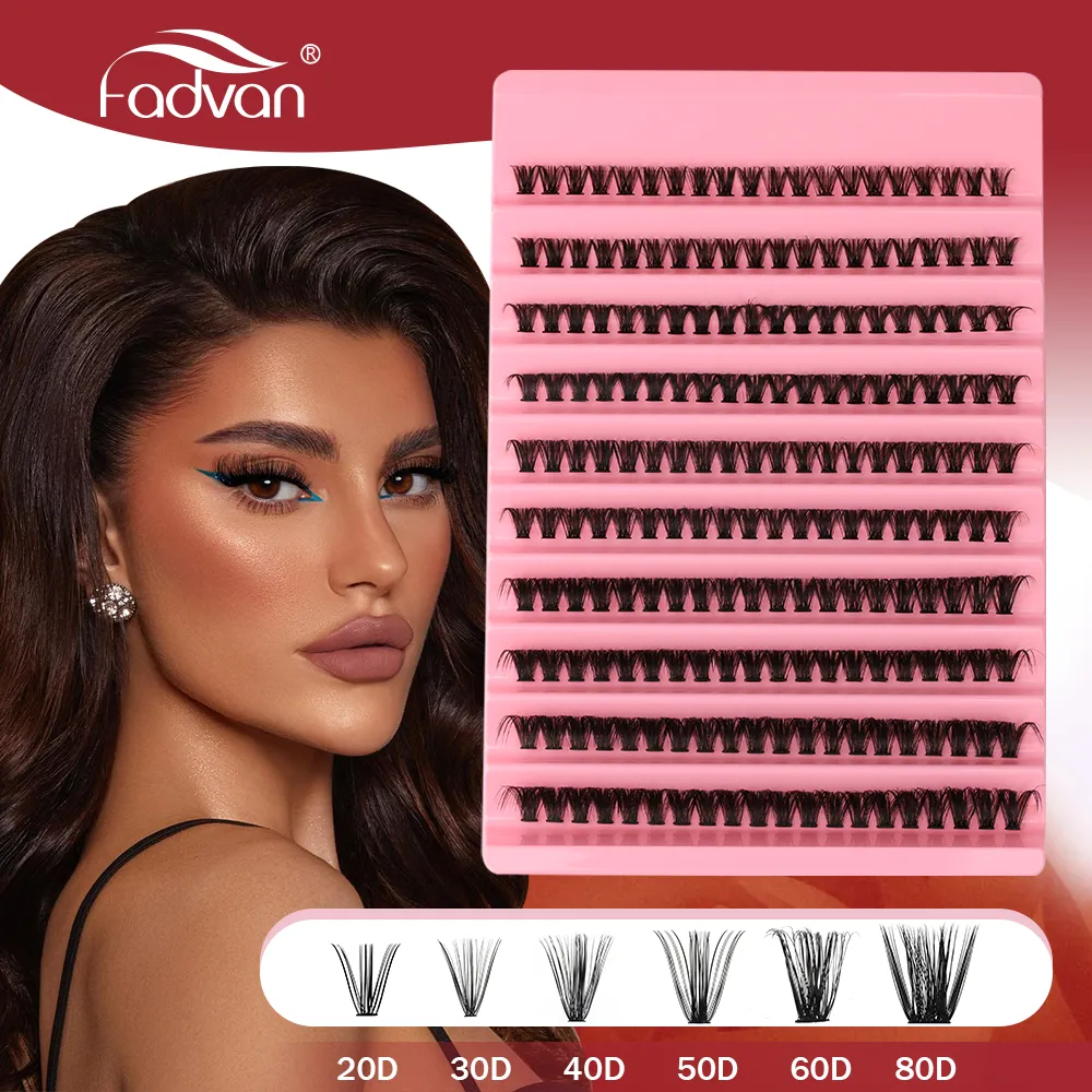 Fadvan DIY Cluster Wimpers Gemengd Lade Individuele Wimpers Volume Wimpers Zachte Natuurlijke Wimpers Mink Lash Cluster Valse Wimpers — image 2