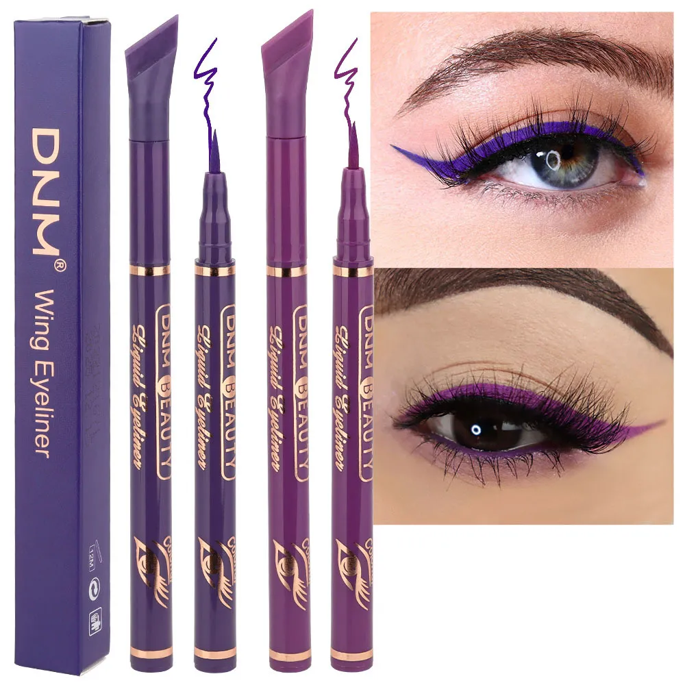 Penna per eyeliner liquido opaco a 12 colori Nero Viola Trucco Impermeabile A rapida asciugatura Liscio Ultra-sottile Eye Liner Suggerimenti per le ali Cosmetico — image 1
