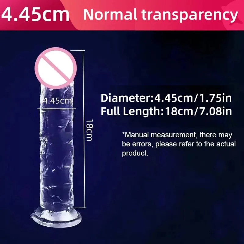 Trasparente Realistico Dildo Gelatina Pene Ventosa Dildo Masturbatore Femminile Stimolatore Clitorideo Grande Cazzo Lesbiche Giocattoli Del Sesso — image 15