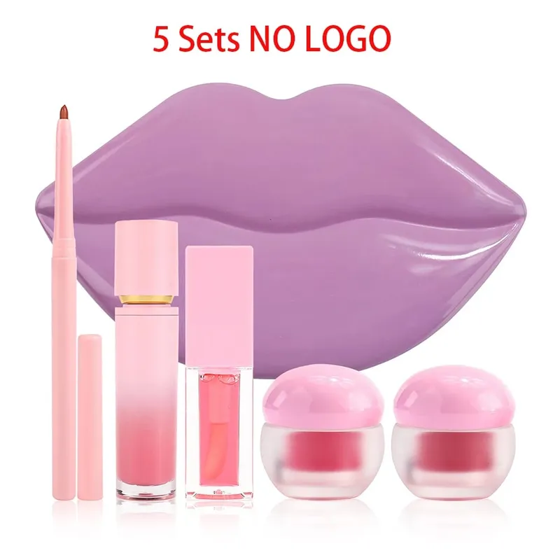 Ensemble de maquillage pour les lèvres Vegan 5 en 1, masque à l'huile brillant, doublure, gommage, marque privée, Logo personnalisé, vente en gros, fourniture en vrac pour les revendeurs — image 9