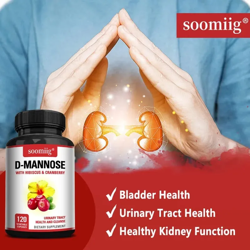 D-Mannose with Hibiscus & Cranbrry Supplement Support Urinary Tract Bladder Health and Reduce Urinary Tract Infections Non-GMO — image 5