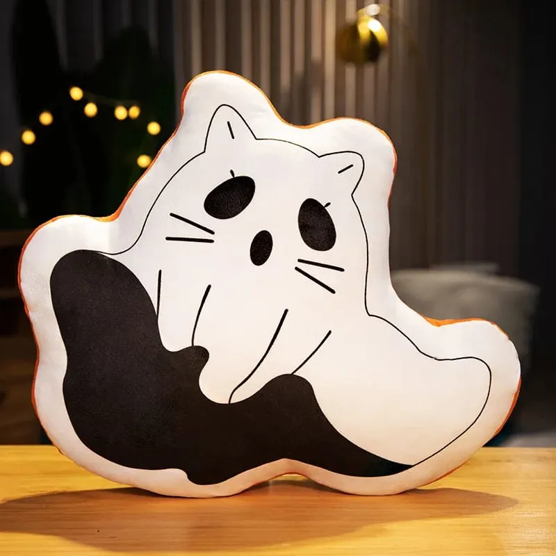 Oreiller doux amusant, fantôme de citrouille, elfes mignons, squelette de mort, chat foncé, décoration de maison Halloween, coussin de canapé, jouets de sieste, 30CM — image 9