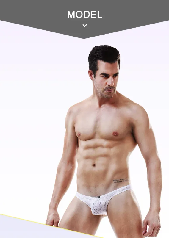 2PCS Slip stretti trasparenti in seta di ghiaccio, slip piccoli da uomo, occhi a rete, pantaloni giovanili traspiranti — image 12