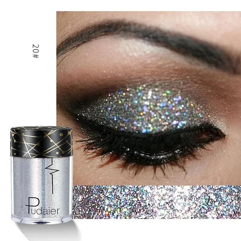 Ny Glitter Øjenskygge Professionel Makeup Monokrom skinnende Øjenskygge Pailletter Universal Party Cosmetic — image 8