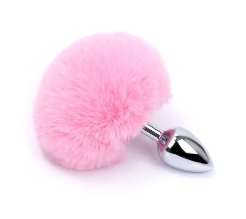 Tapón Anal de cola de conejo de felpa de Metal, tapón Anal, masajeador de próstata, Orejas de conejo, BDSM, Cosplay, Juguetes sexuales eróticos para mujeres y adultos, juego sexual