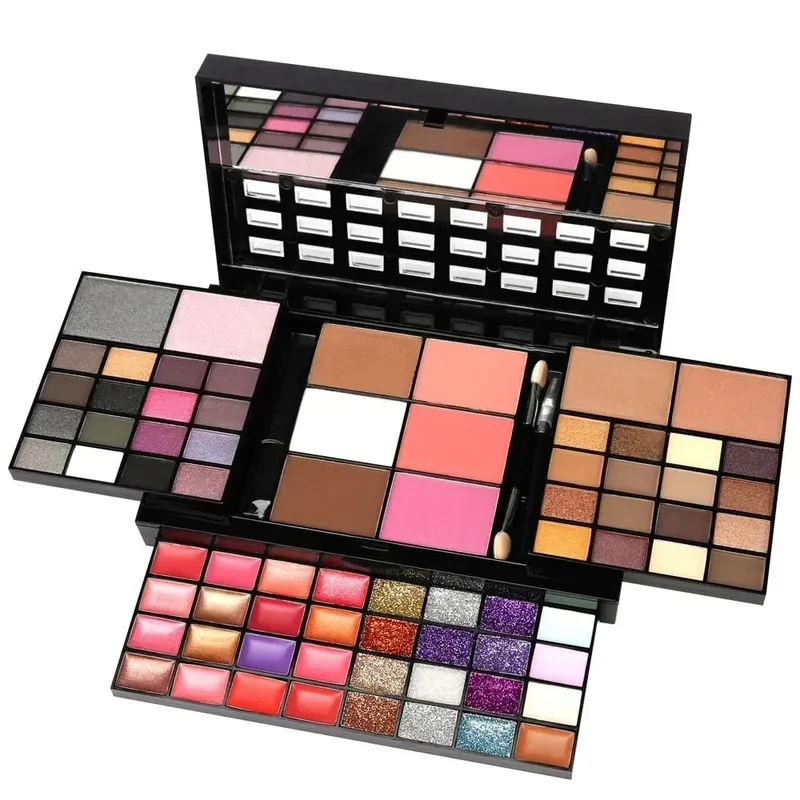 74 colori ombretto lucidalabbra perlescente correttore opaco rossetto flash donna cosmetici confezione regalo professionale trucco natalizio
