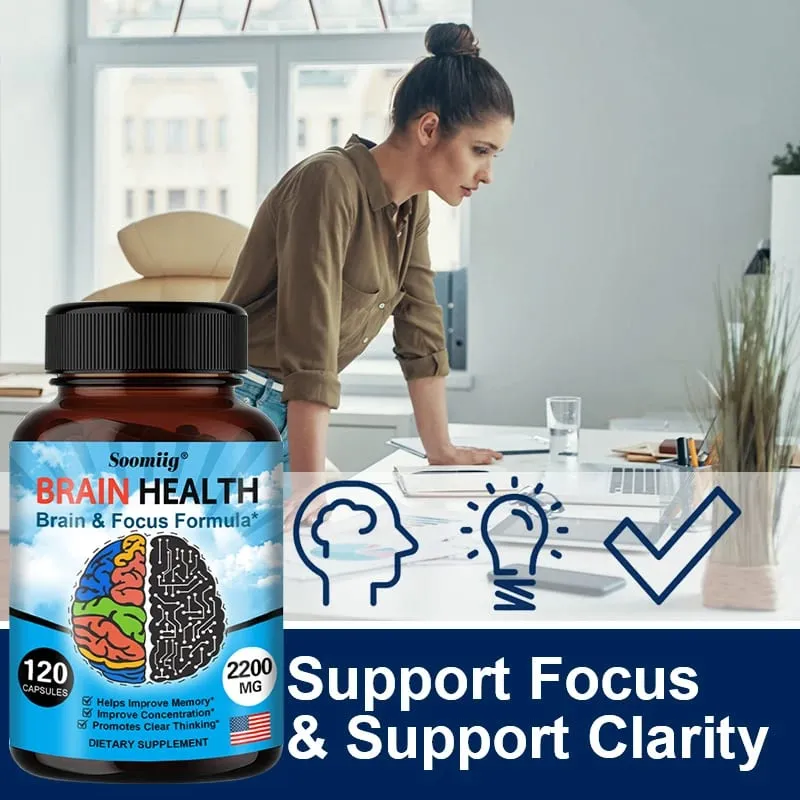 Kapsul Ginkgo Biloba 1200Mg Mendukung Fungsi Memori Otak dan Kewaspadaan Mental Suplemen Kesehatan Otak 30/60/120 Kapsul — image 4