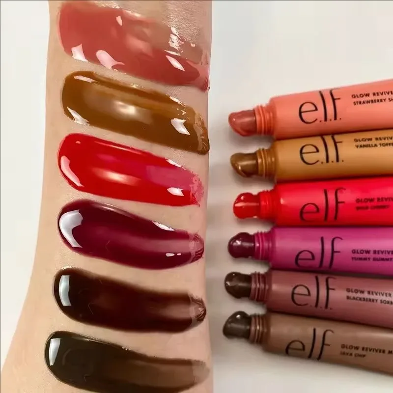 Pengilat Bibir 8-warna Elf & Serbuk Beraneka Warna Pemerah Pipi Tekstur Halus Pelembap Ringan Kosmetik Penjagaan Balsem Bibir Berkhasiat — image 5