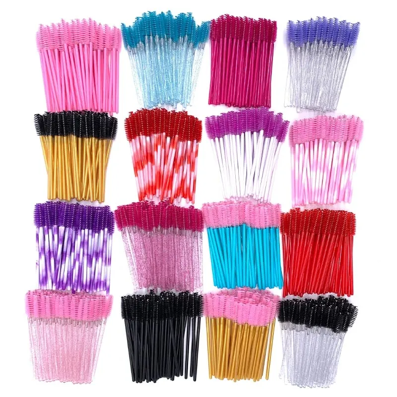 YGirlash 50Pcs Lash Swans Aplikator Bulu Mata Kristal Pemegang Berlian Pakai Nilon Tongkat Maskara Berus Alat Kosmetik — image 5