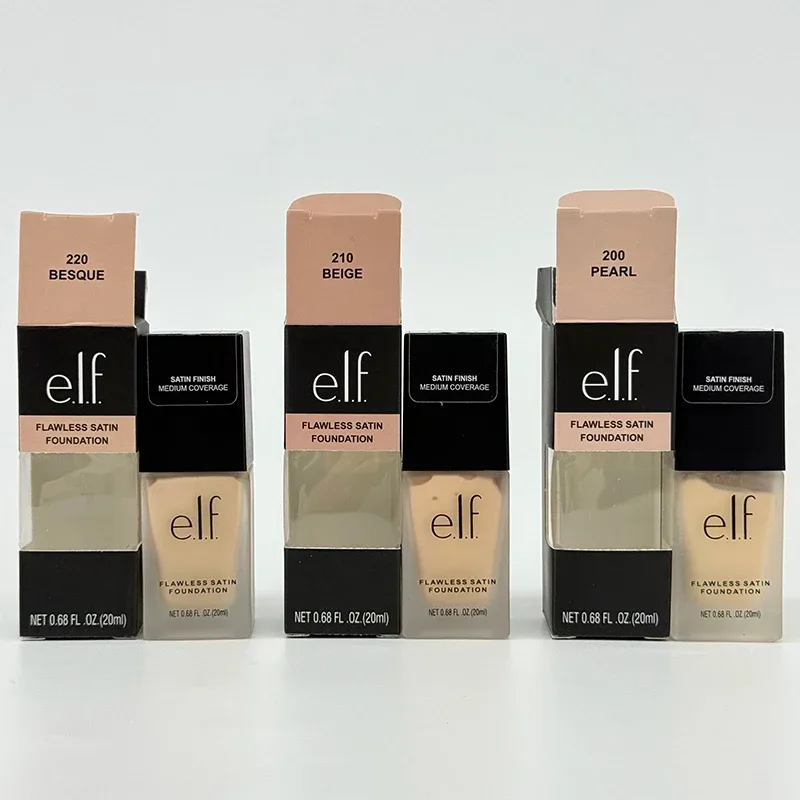 รองพื้นชนิดน้ำ Elf Full Coverage ปกปิดข้อบกพร่องอย่างเป็นธรรมชาติ เครื่องสำอางรองพื้นชนิดเหลวซาตินไร้ที่ติ การแต่งหน้าควบคุมความมันยาวนาน — image 6
