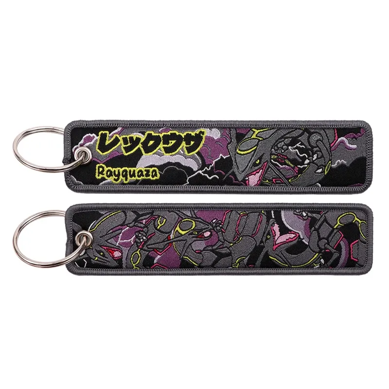 Pokémon Anime elfe monstres porte-clés pour voitures sac à dos porte-clés broderie porte-clés étiquette Jet accessoires cadeaux 1 pièces