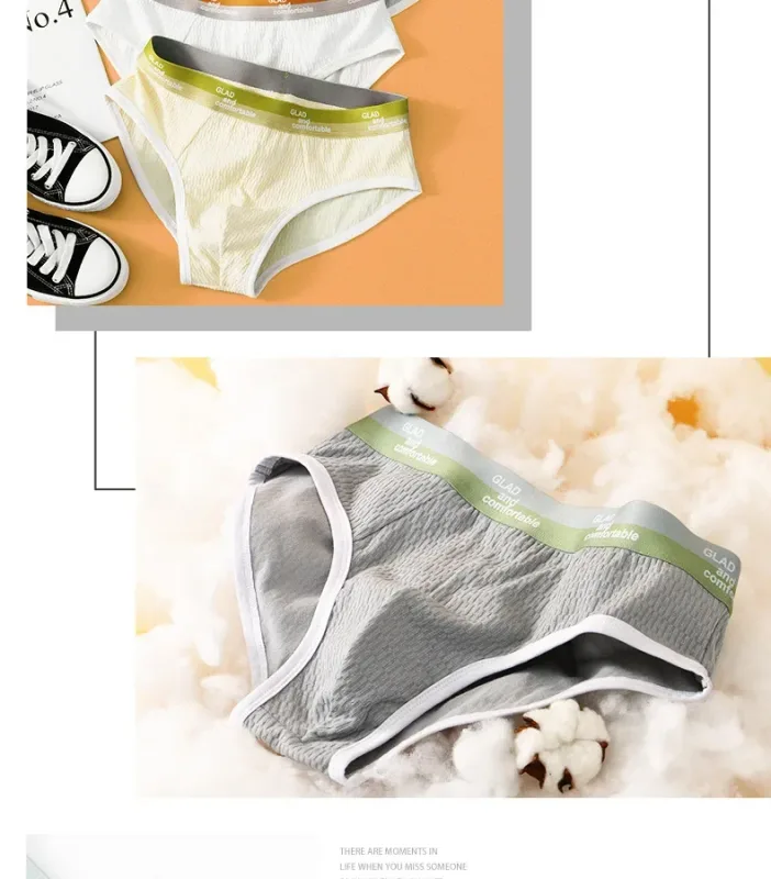 Letnie nowe męskie bawełniane majtki w jednolitym kolorze, minimalistyczna oddychająca cienka bielizna, modne kąpielówki męskie majtki bikini 3256812635450502 — image 15