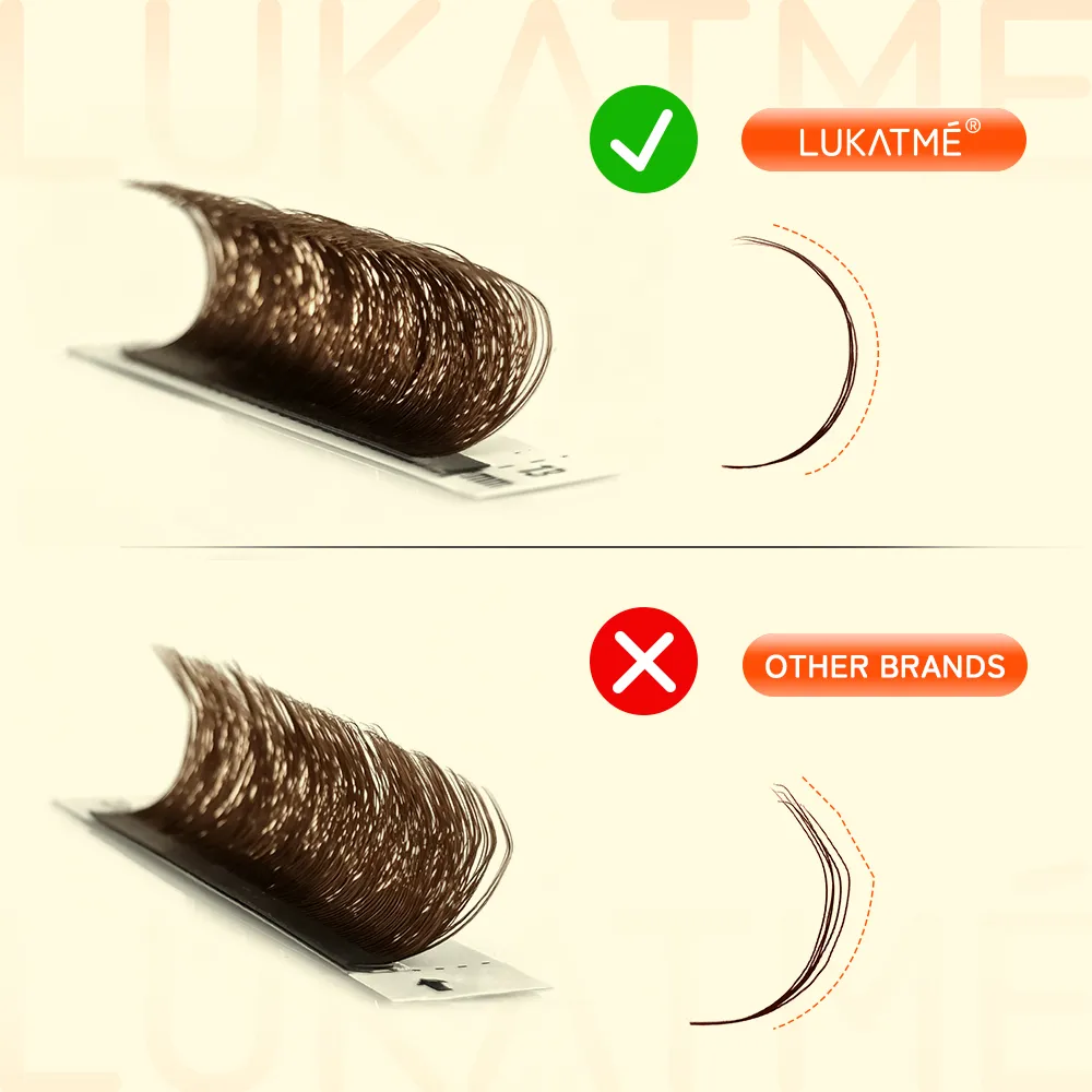 Brown 5D M Curl Fox Eyelash Extensions 7-14mm Premium Soft Volume 5D Lashes Foxy Eye Brown False Mink 5D W Eyelashes — image 4