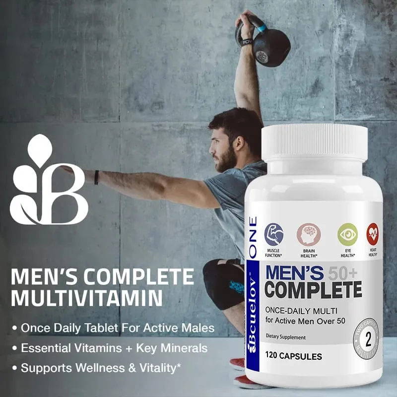 Mænds multivitamin til 50+ - Forbedrer hukommelse og kognition understøtter hjernens øjen- og hjertesundhed booster energi og immunitet — image 2