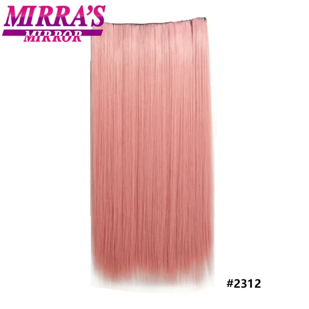 Clip In Hair Extensions With Clips Hairpieces Synthetic Extension False/Fake Hair Blonde Eunice Hair Long Hair Pieces Red Pink — image 22