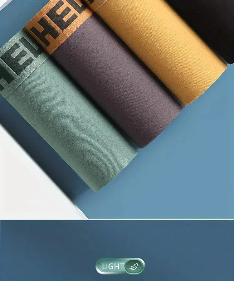 10Pcs/Set Men's Underwear High Stretch Boxer Shorts Breathable Soft Men's Shorts Comfortable Aisa Size L-4XL Men Briefs — image 4