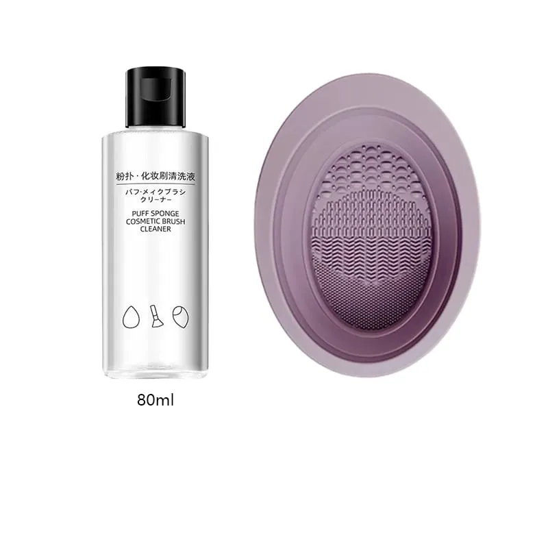 Make-up Pinsel Schwamm Mixer Puff Reiniger Make-Up-Tools Waschen Reinigung Flüssigkeit Schüssel Luft Trocknen Netto Set Für Pulver Lidschatten — image 10