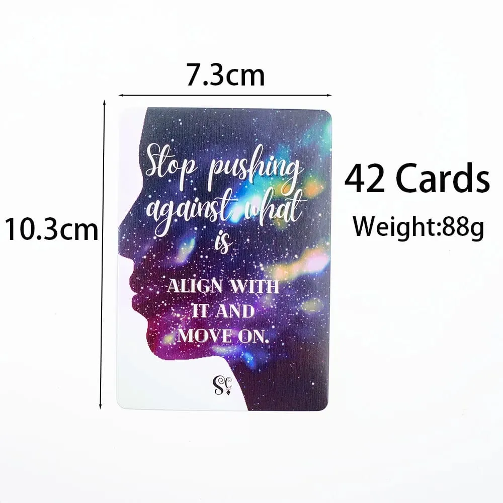 42 Oracle Card Deck Cosmic Messages Divination Inspirerande brädspel engelsk version 10,3x7,3cm — image 4
