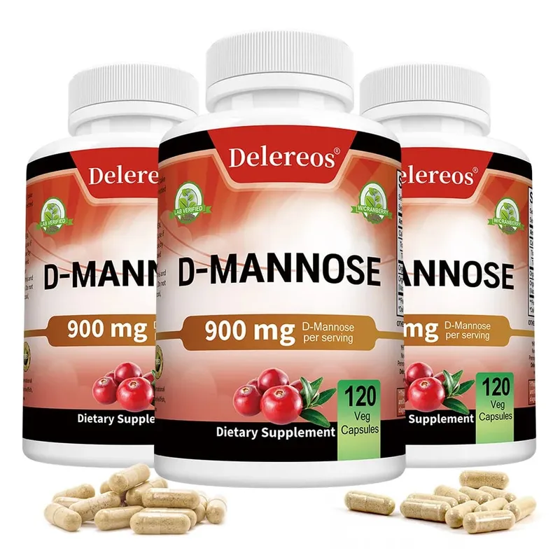 Bio-D-Mannose 900 mg pro Portion 120 Kapseln unterstützt stark die Reinigung der Harnwege bei Frauen und die Gesundheit der Prostata bei Männern — image 11